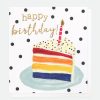 New Caroline Gardner Painted Rainbow Cake Birthday Card