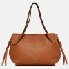 Wholesale GIANNI Tan Leather Rita Shoulder Bag