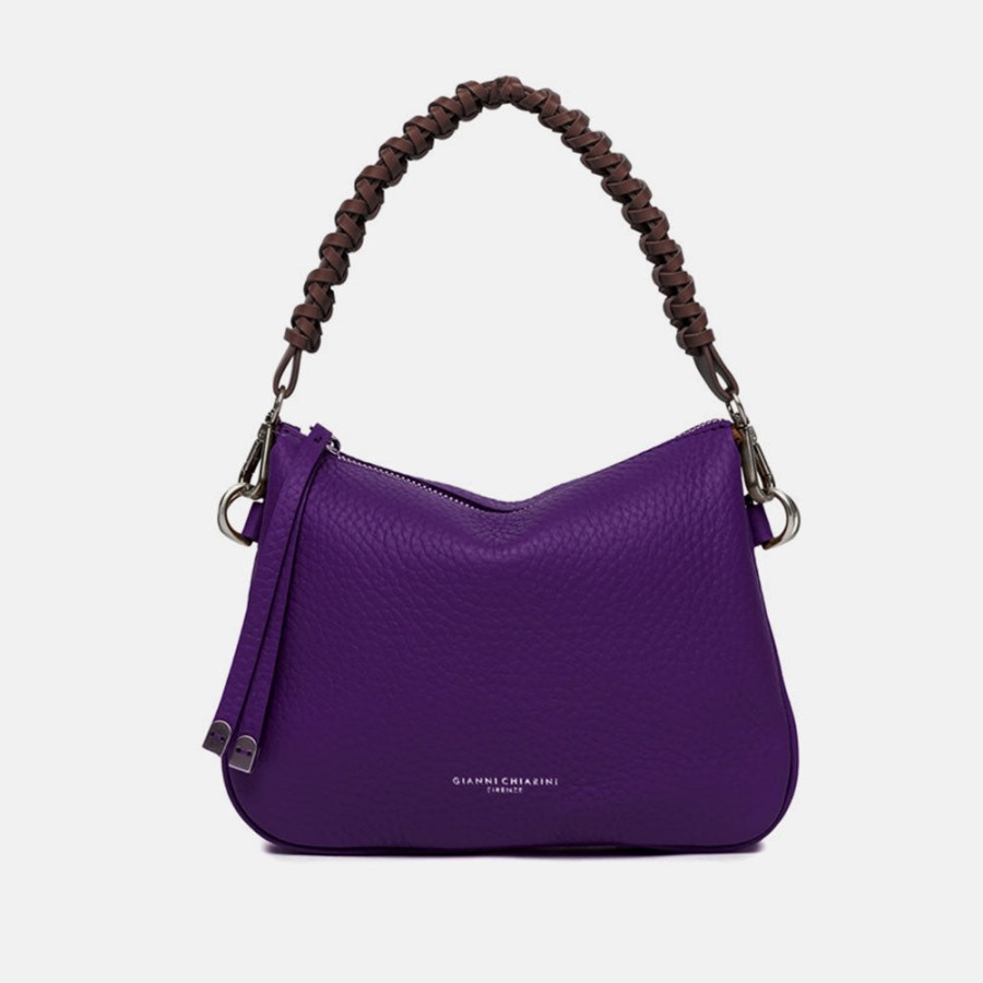 Wholesale GIANNI Purple Leather Small Mia Bag