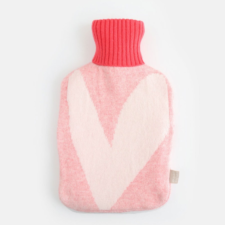 Online Caroline Gardner Pale Pink Big Heart Hot Water Bottle