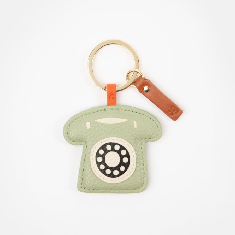 Hot CAROLINE GARDNER Light Green Telephone Keyring