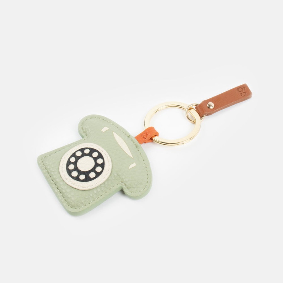 Hot CAROLINE GARDNER Light Green Telephone Keyring