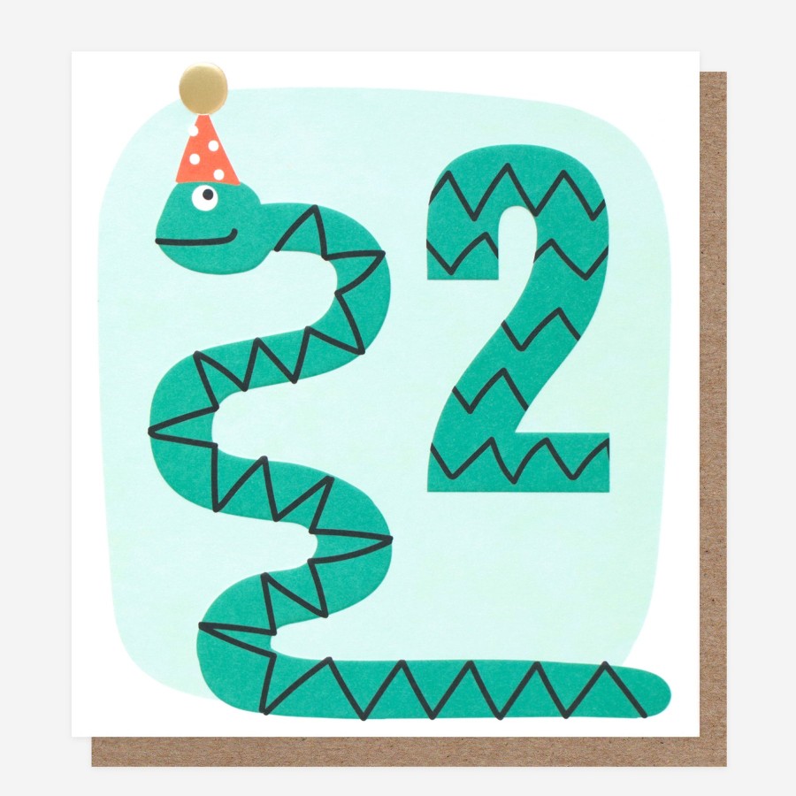 Best Caroline Gardner Snake 2Nd Birthday Card