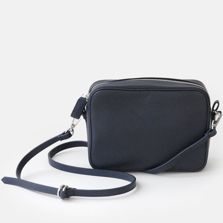 Hot Caroline Gardner Navy Leather Camera Bag