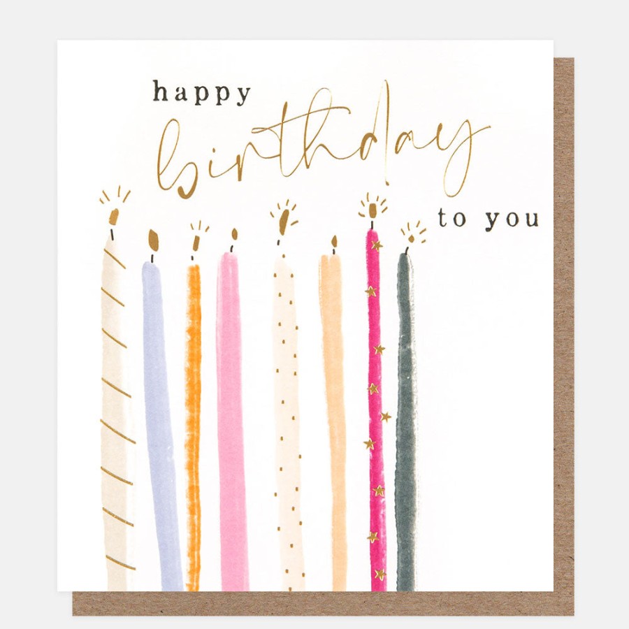 Hot CAROLINE GARDNER Colourful Candles Happy Birthday Card