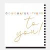 Clearance CAROLINE GARDNER Gold Calligraphy Congratulations To You Card