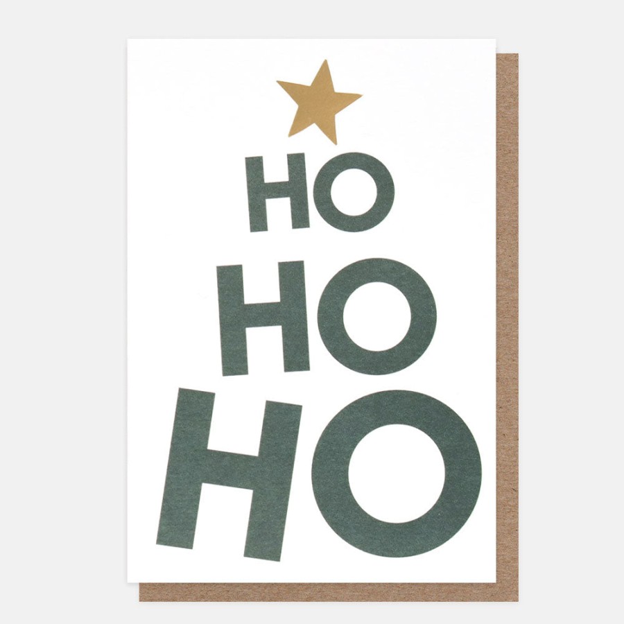 New CAROLINE GARDNER Ho Ho Ho Tree Small Christmas Card Pack Of 10