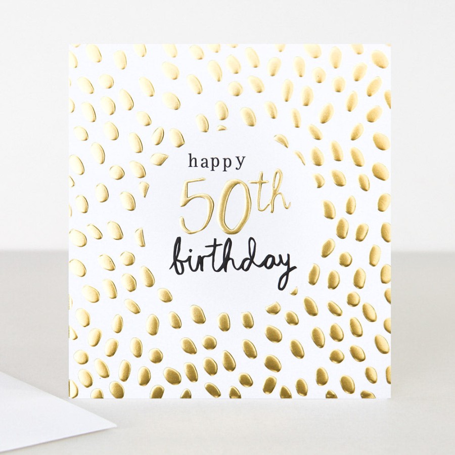 New Caroline Gardner Gold 50Th Birthday Card