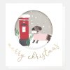 Wholesale CAROLINE GARDNER Cut Out Sausage Dog & Post Box Christmas Card