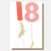 Hot Caroline Gardner Red/Pink Balloon 18Th Birthday Card