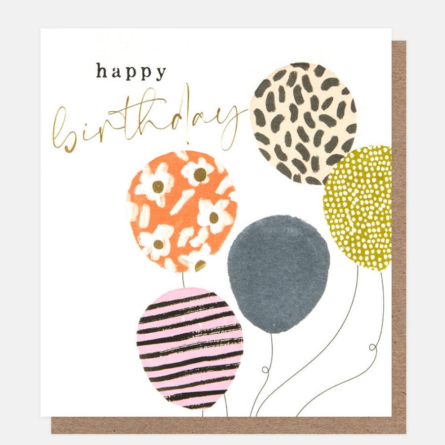 Wholesale CAROLINE GARDNER Patterned Balloons Happy Birthday Card