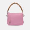 Clearance GIANNI Pink Leather Knotted Handle Small Mia Bag