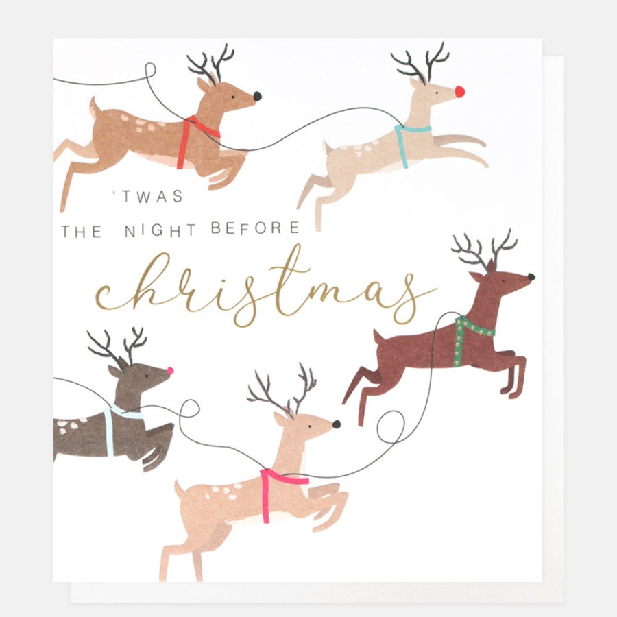 Online CAROLINE GARDNER Reindeer Charity Christmas Card Pack Of 8