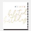 Online CAROLINE GARDNER Gold Calligraphy Belated Birthday Card