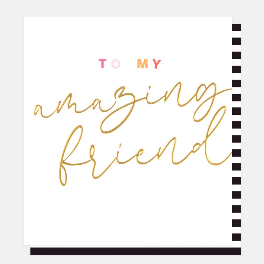 Wholesale CAROLINE GARDNER Gold Calligraphy Amazing Friend Card