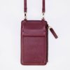 Hot Caroline Gardner Burgundy Leather Phone Bag