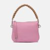 Best GIANNI Pink Leather Knotted Handle Small Mia Bag