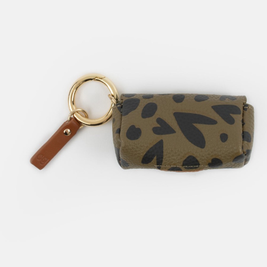 Wholesale CAROLINE GARDNER Khaki/Black Heart Poo Bag Holder