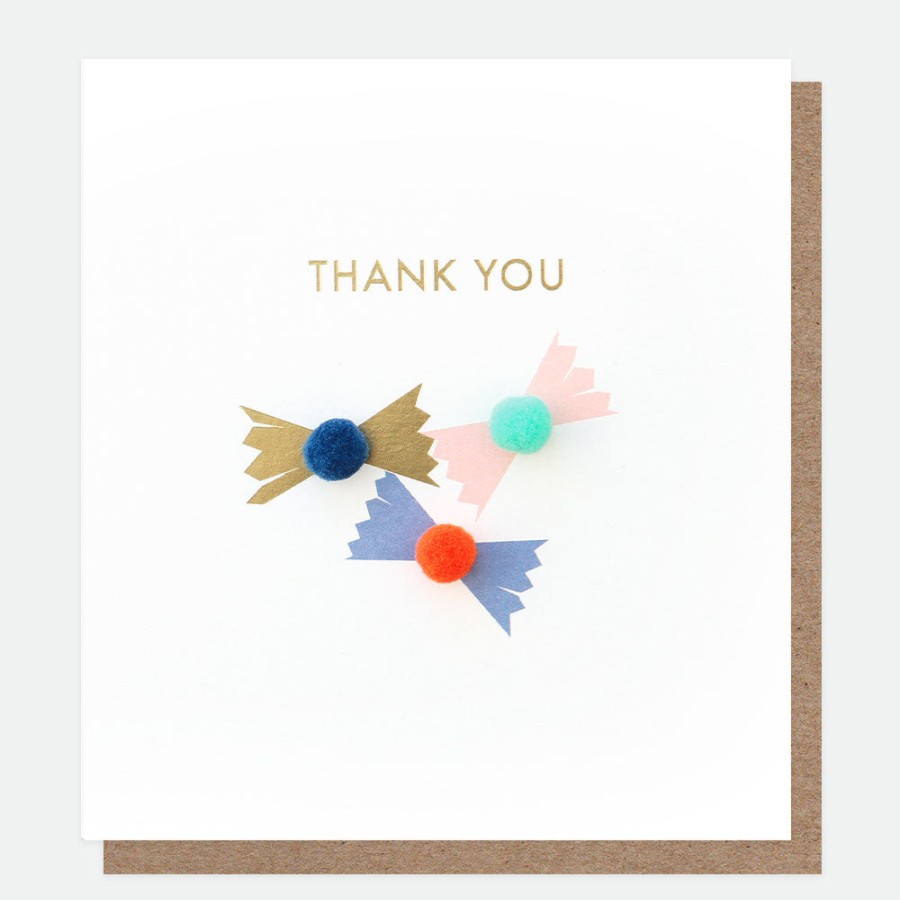 New Caroline Gardner Mini Poms Sweeties Thank You Card