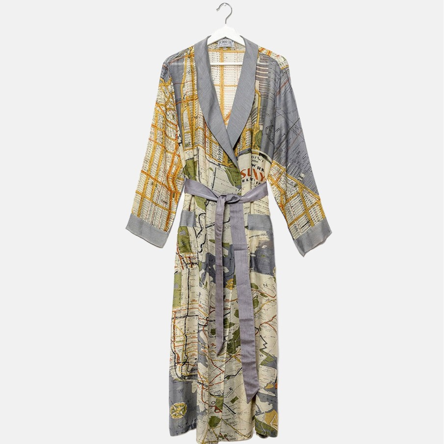 Online ONE HUNDRED STARS New York Map Lightweight Dressing Gown