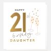 Wholesale CAROLINE GARDNER Champagne Flutes 21St Birthday Card For Daughter