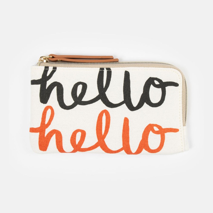 New CAROLINE GARDNER Hello Padded Zip Pouch