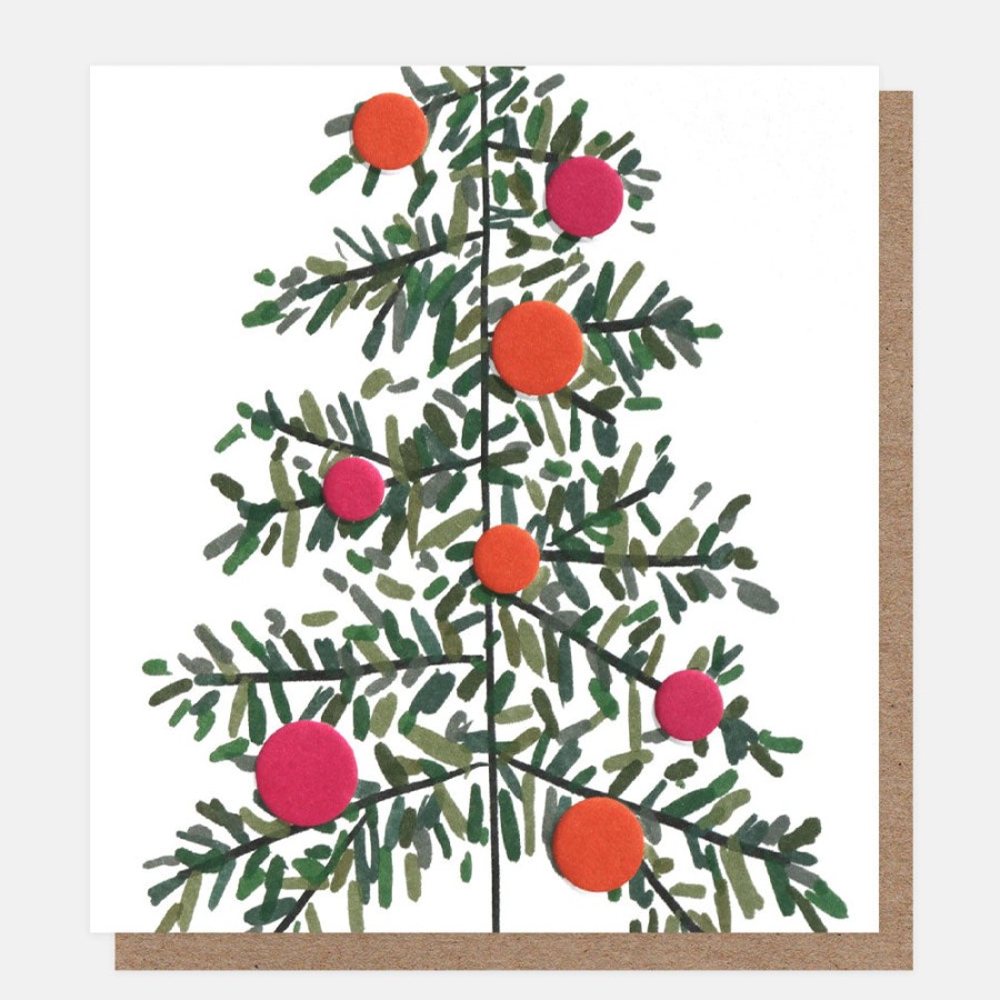 Best CAROLINE GARDNER Tree, Baubles & Mistletoe Charity Christmas Cards Pack Of 8