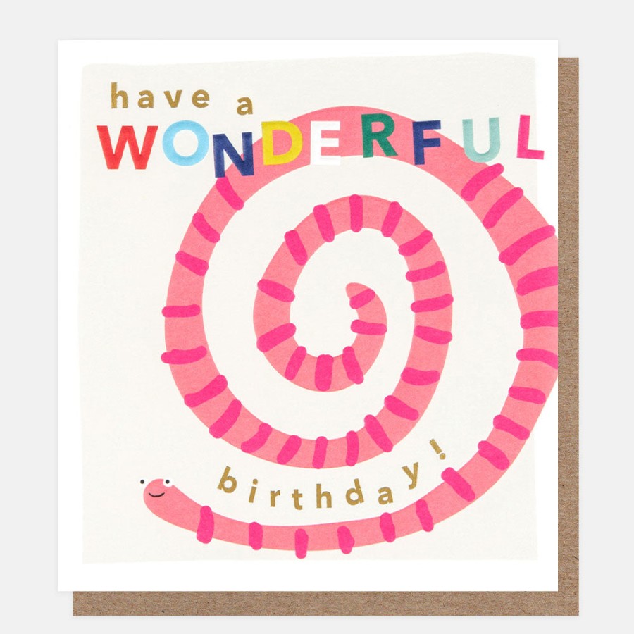 Online CAROLINE GARDNER Have A Wonderful Birthday Worm Birthday Card