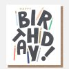 Clearance Caroline Gardner Text Candles Birthday Card