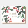 Clearance CAROLINE GARDNER Foliage & Berries Small Thank You Card Pack Of 10