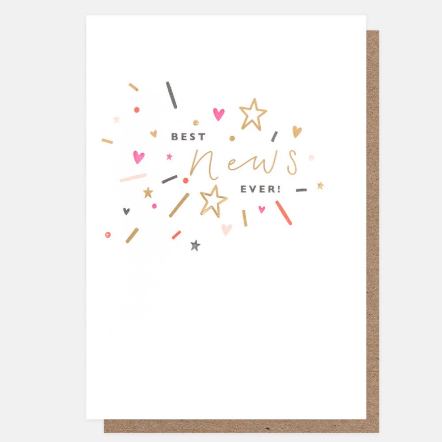 Clearance Caroline Gardner Best News Ever Confetti Congratulations Card