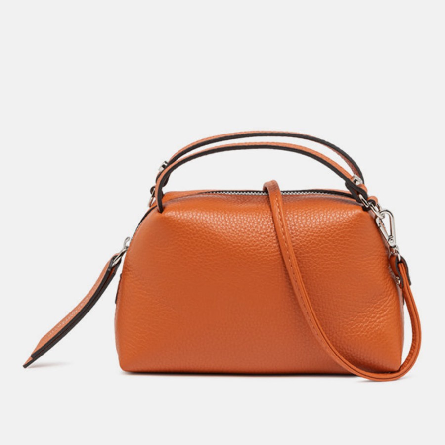 Clearance GIANNI Orange Leather Small Alifa Bag