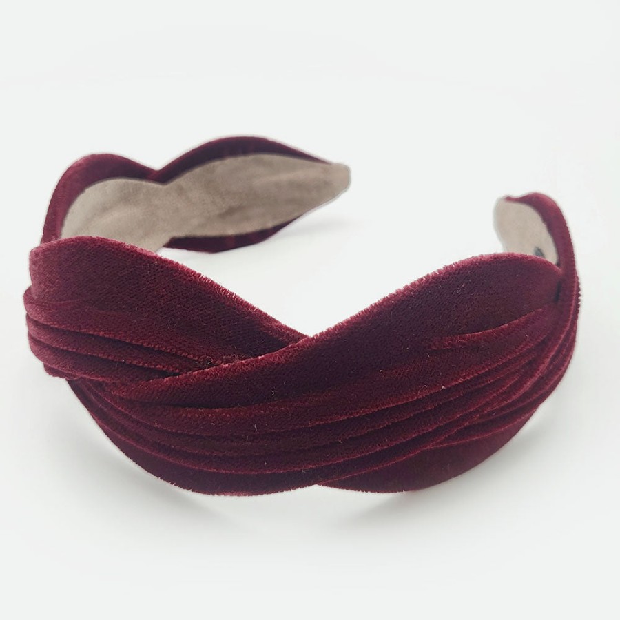 New PARKSIDE Burgundy Wavy Velvet Headband