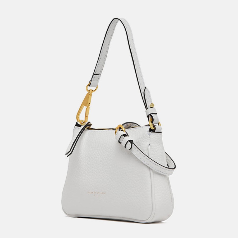 Best GIANNI White Leather Brooke Shoulder Bag