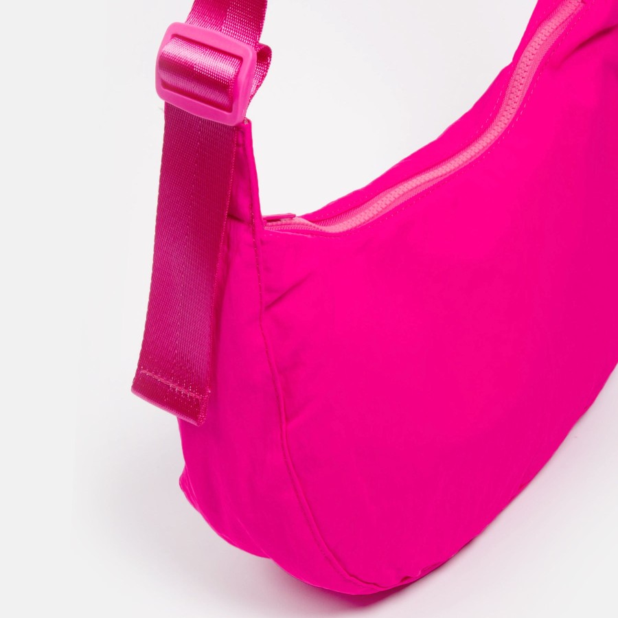 Online FASHION CITY Fuchsia Pink Nylon Crossbody Bag