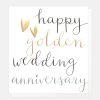 Clearance Caroline Gardner Golden Wedding Anniversary Card