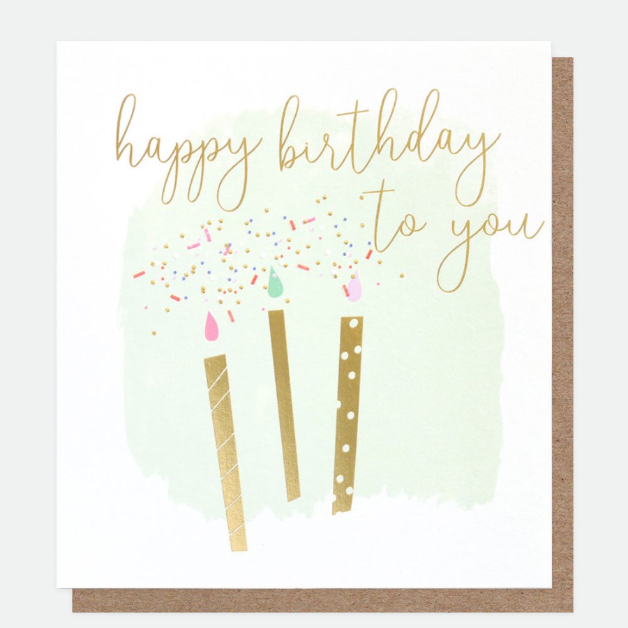 Hot Caroline Gardner Candles Happy Birthday Card