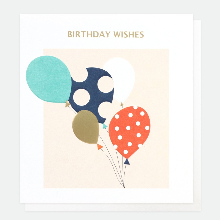 Best Caroline Gardner Wishes Balloons Birthday Card