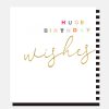 Clearance CAROLINE GARDNER Gold Calligraphy Huge Wishes Birthday Card