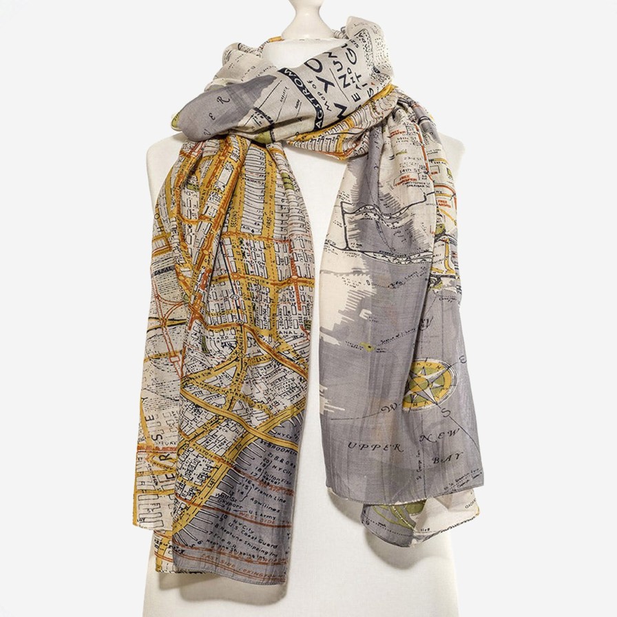 Clearance ONE HUNDRED STARS New York Map Scarf