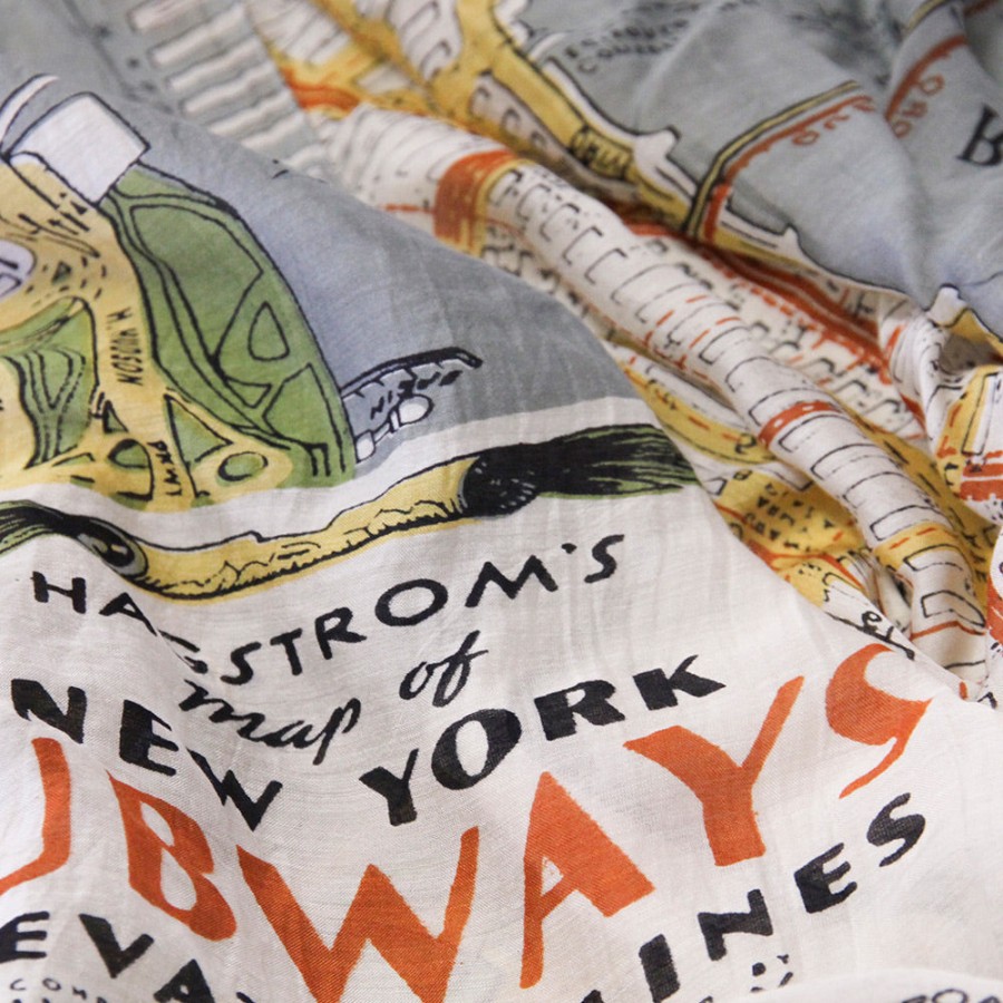 Clearance ONE HUNDRED STARS New York Map Scarf