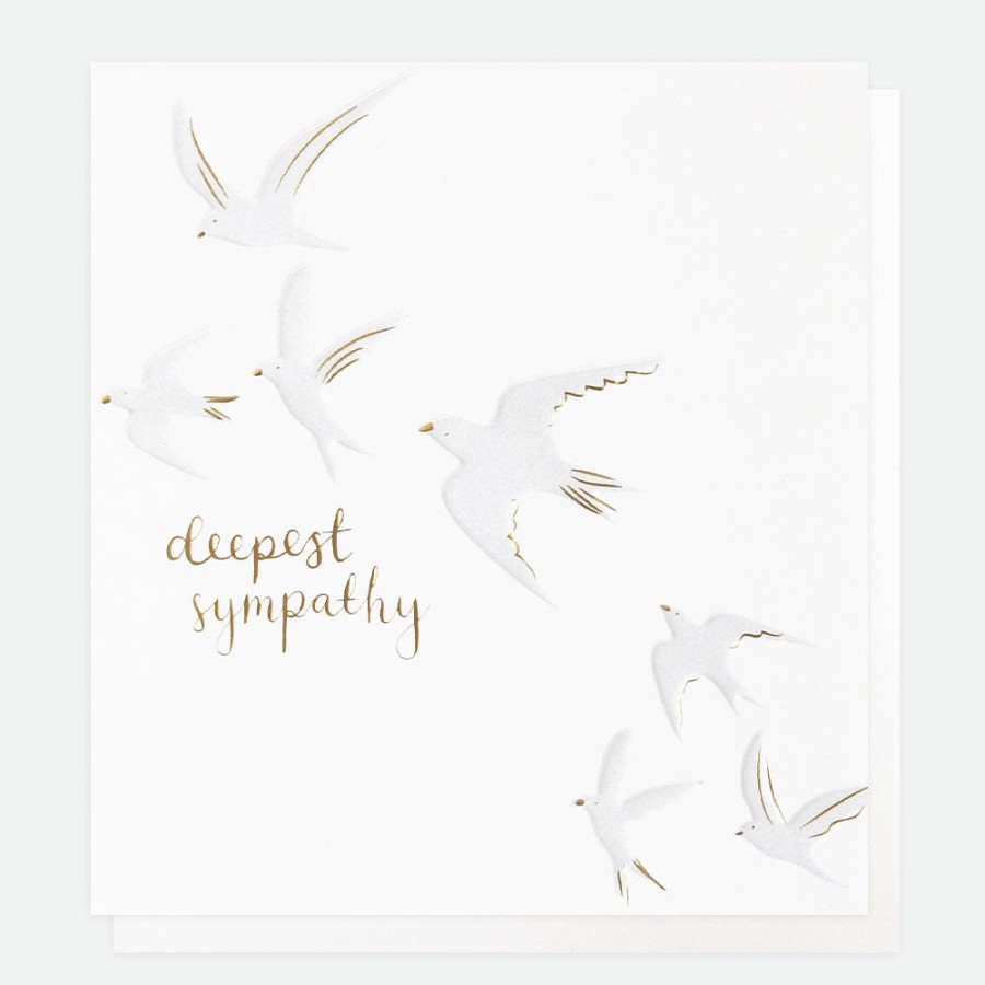 Clearance Caroline Gardner Birds Deepest Sympathy Card