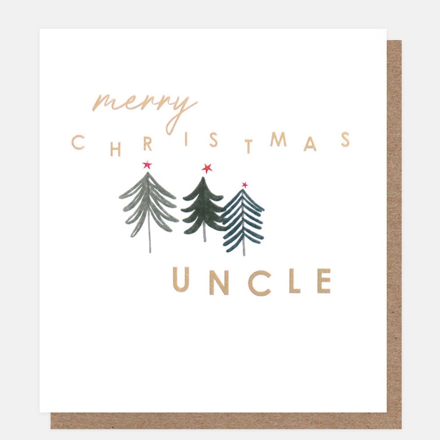 New CAROLINE GARDNER Merry Christmas Uncle Trees Card