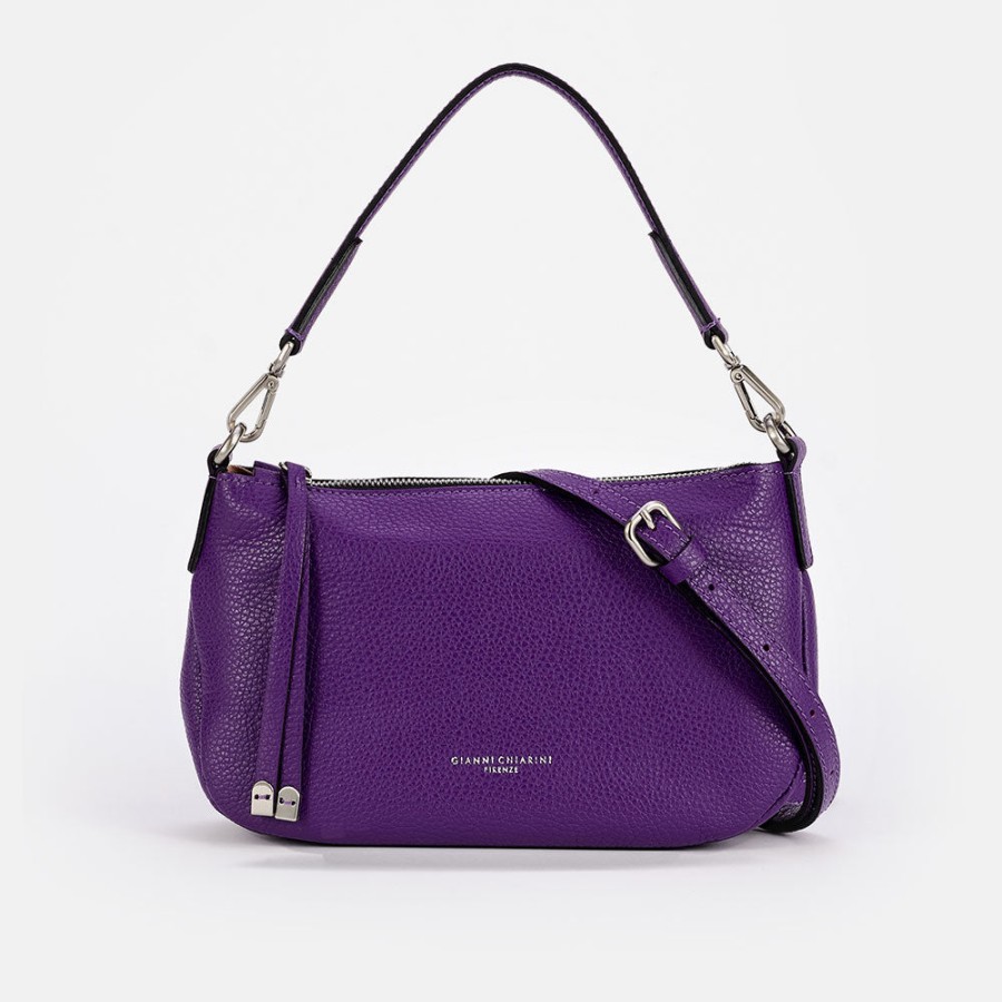 Hot GIANNI Purple Leather Nadia Bag