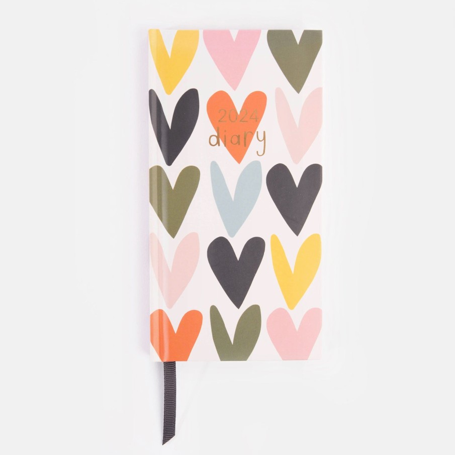 Clearance Portico Multi Hearts 2024 Slim Diary