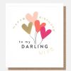 New CAROLINE GARDNER Heart Balloons Birthday Card For Wife