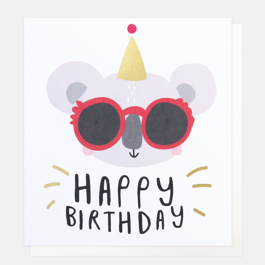 Online Caroline Gardner Party Koala Party Birthday Card