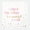 Wholesale Caroline Gardner Gold Confetti Birthday Card For Niece