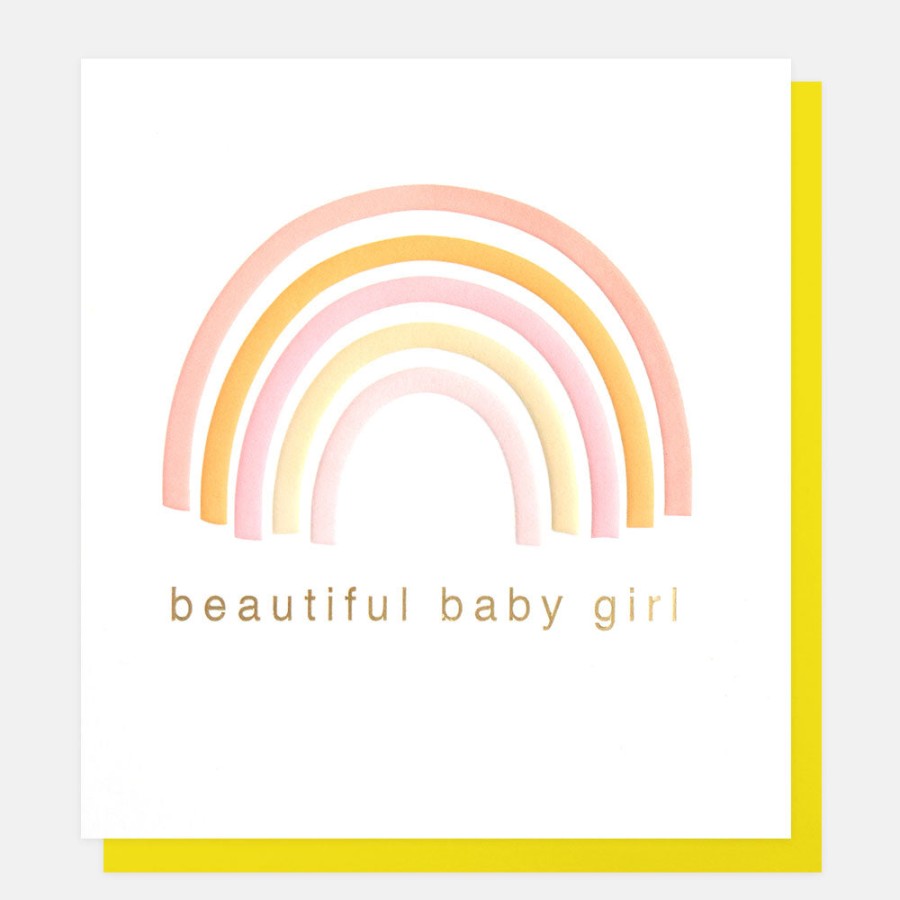 Best Caroline Gardner Beautiful Baby Girl Rainbow New Baby Card