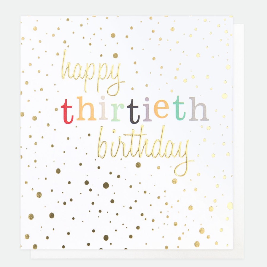 Wholesale Caroline Gardner Gold Confetti 30Th Birthday Card